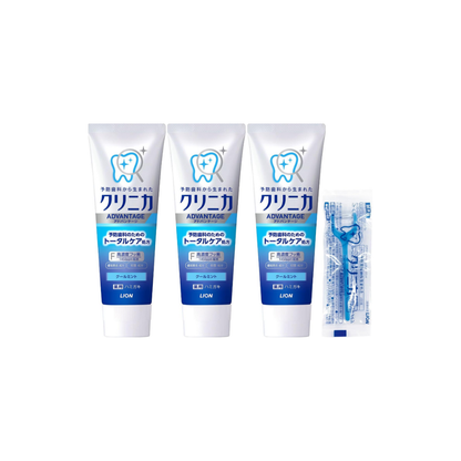 Clinica Advantage Toothpaste Cool Mint | Fluoride Care | 130 g x 3 + Floss