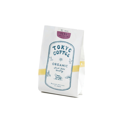 TOKYO COFFEE Organic Peruvian Coffee Beans – Medium Roast, Medium Grind (200 g)
