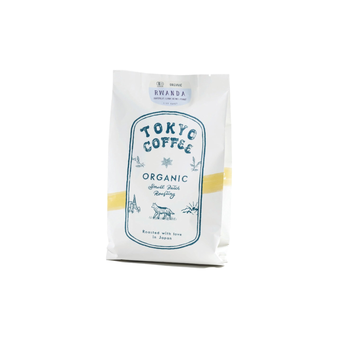 TOKYO COFFEE Rwanda Fairtrade – Same-Day Roasted Organic Coffee Beans, Medium Shallow Roast (200g)