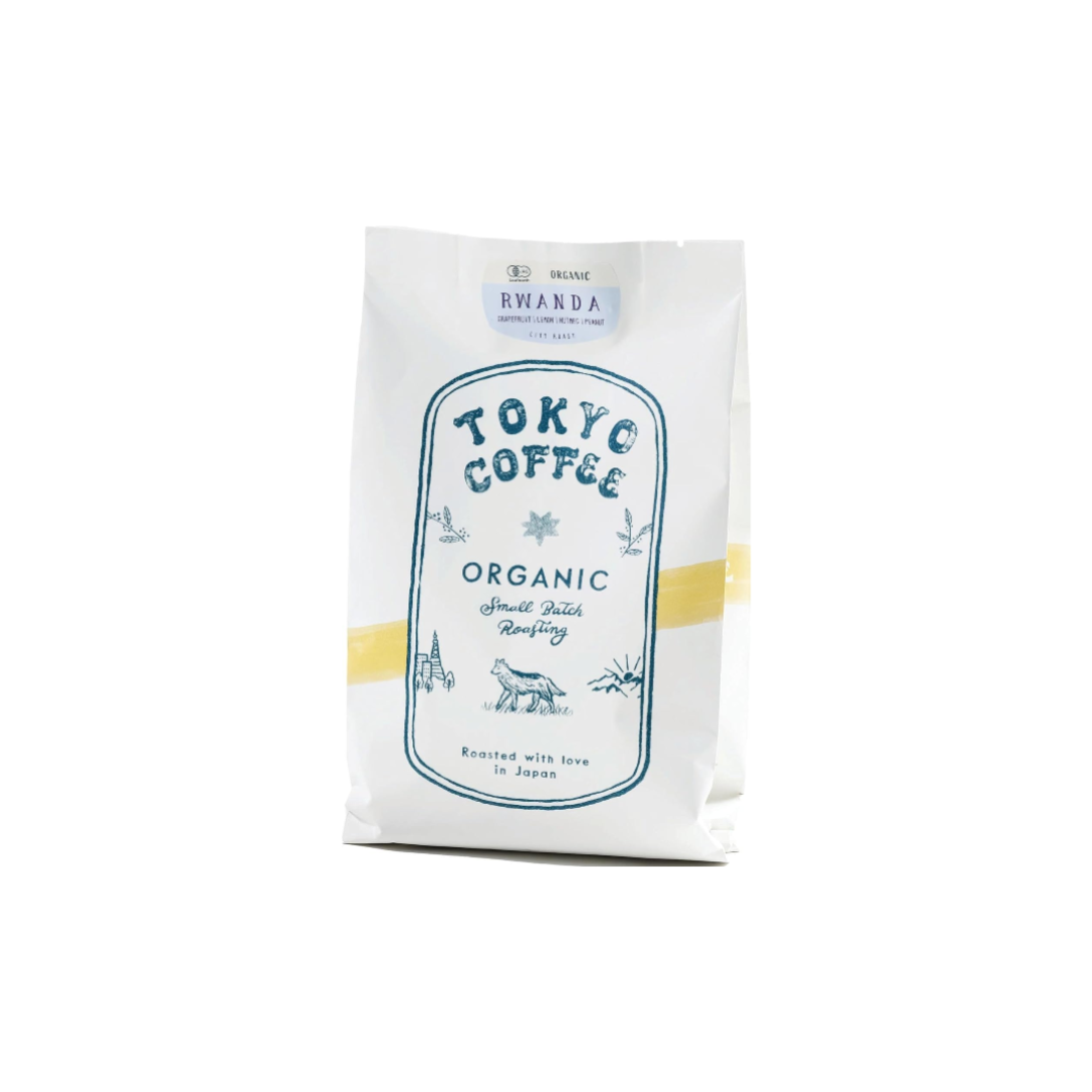 TOKYO COFFEE Rwanda Fairtrade – Organic Coffee, Medium Shallow Roast, Medium-Fine Grind (200g)