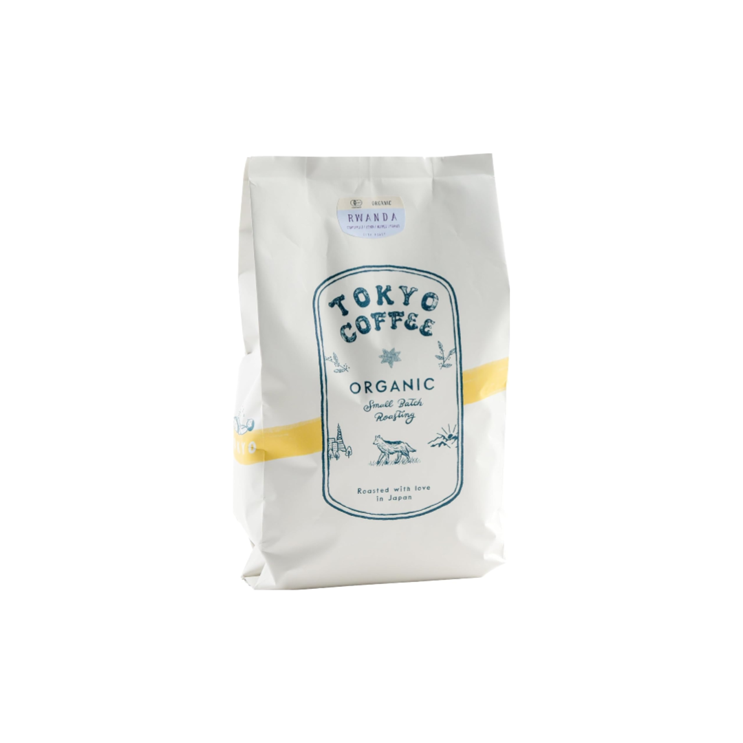 TOKYO COFFEE Rwanda Fairtrade – Medium Shallow Roast Organic JAS Coffee Beans (1 kg)