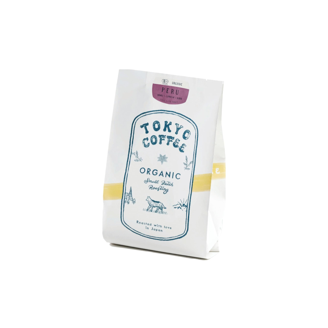 TOKYO COFFEE Peruvian Organic Coffee Beans – Medium Roast, Same-Day Roasted (200g)