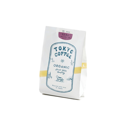 TOKYO COFFEE Organic Peruvian Coffee Beans – Medium Deep Roast, Home-Roasted (200g)