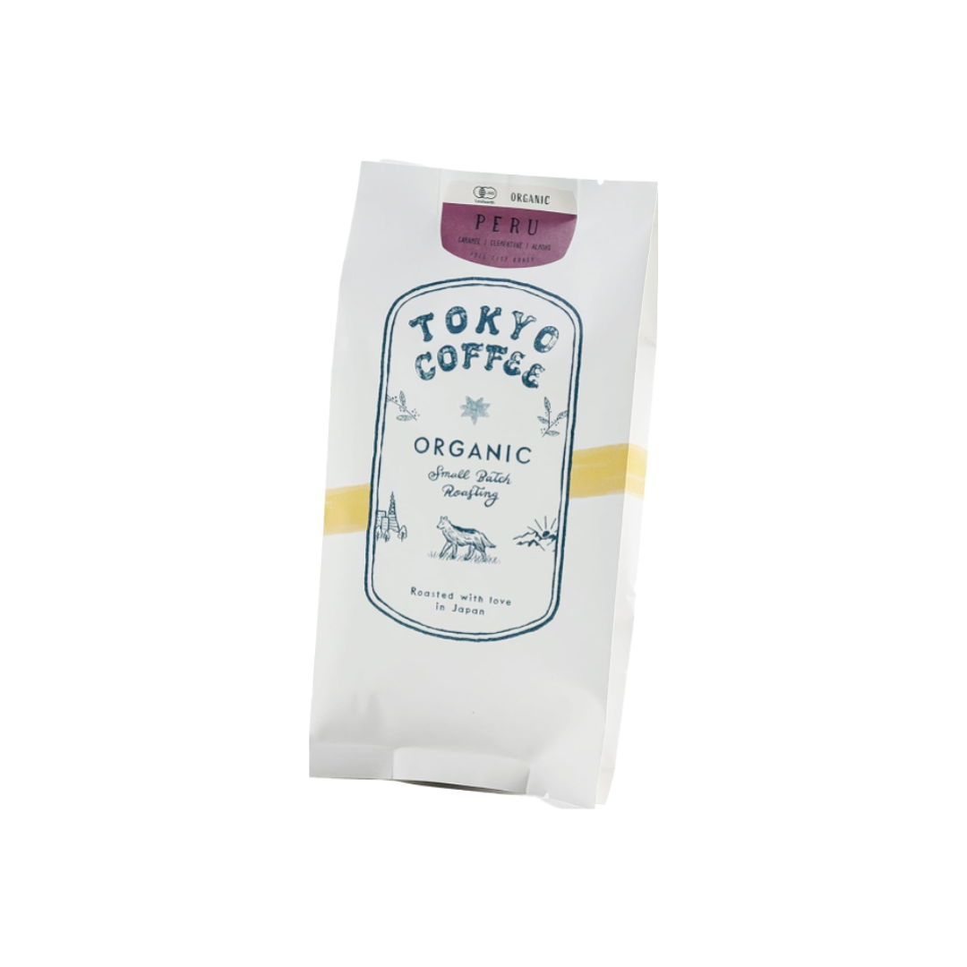 TOKYO COFFEE Peruvian Organic Coffee Beans – Medium Roast, Home-Roasted (100g)
