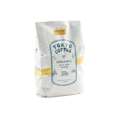 TOKYO COFFEE Decaffeinated Mocha Blend – Medium Deep Roast Organic Coffee Beans (1 kg)