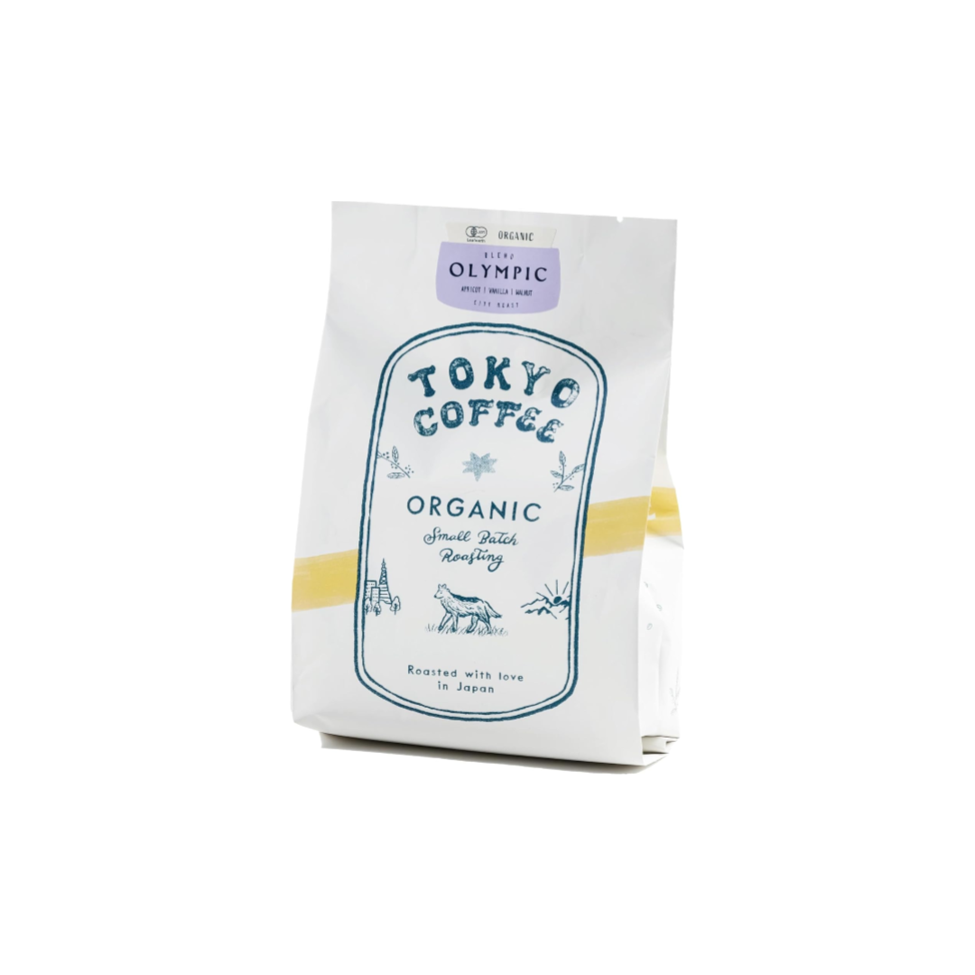 TOKYO COFFEE Olympic Blend – Medium Shallow Roast Organic Coffee Beans, Same-Day Roasted (200g)