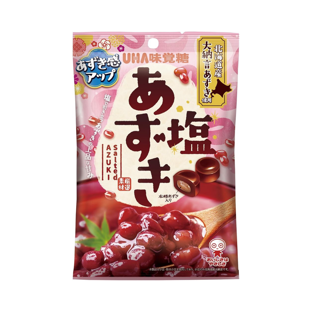 UHA Mikakuto Mikakuto Salt Azuki 3.9 oz (109 g) x 6 Bags