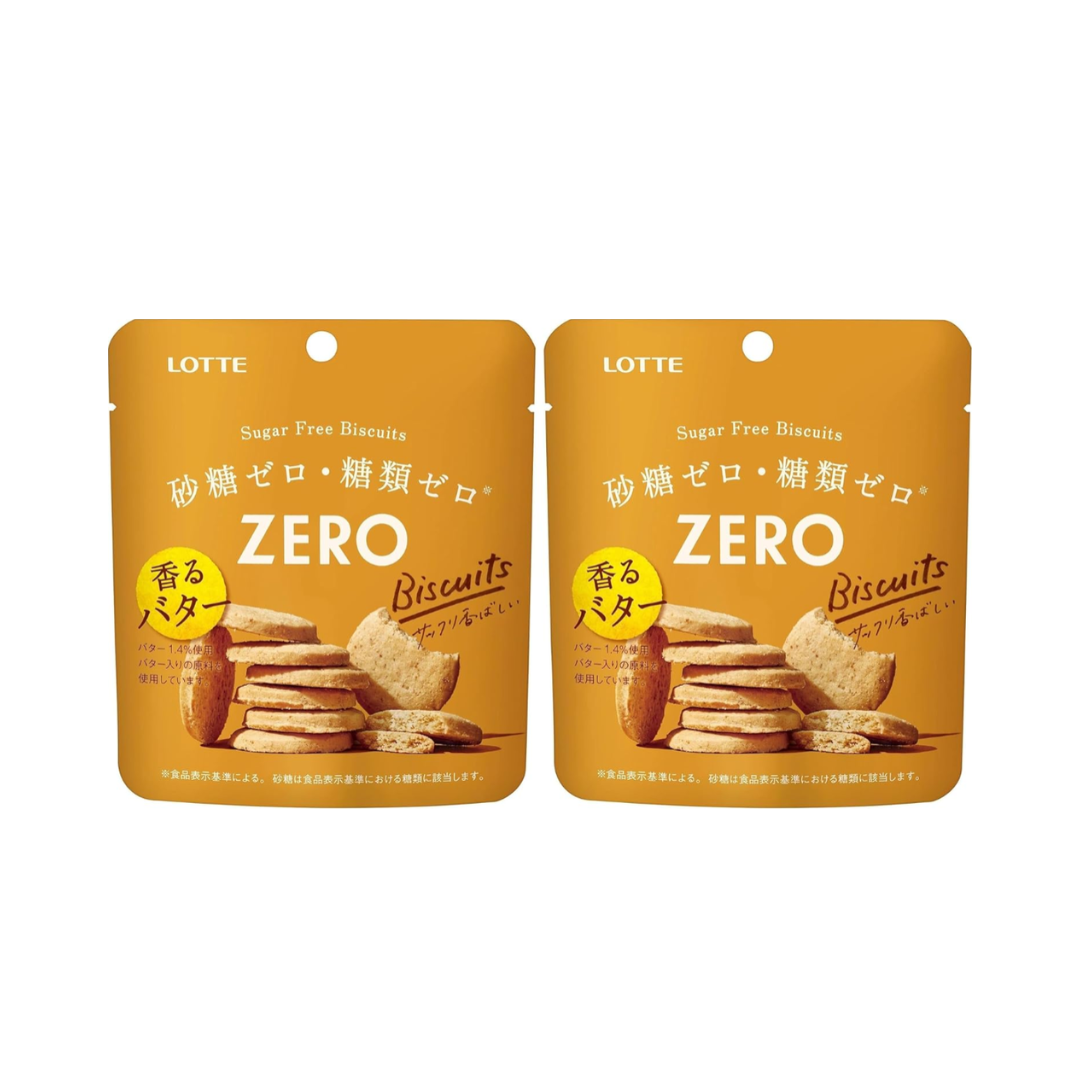 Lotte ZERO Sugar-Free Biscuits 26g | Pack of 2 | Made in Japan
