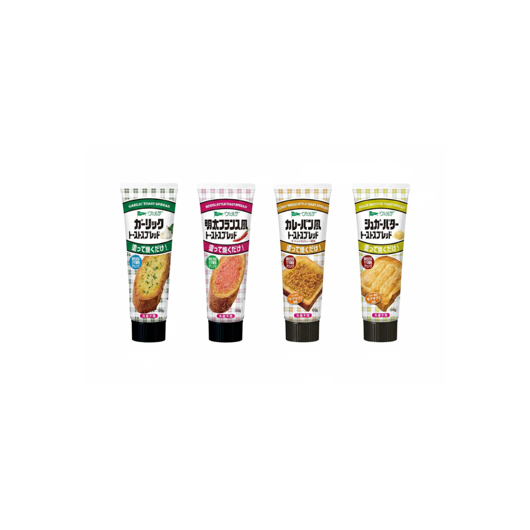 Aohata Verde Japanese Toast Spread 5-Flavour Assortment – 5 Tubes