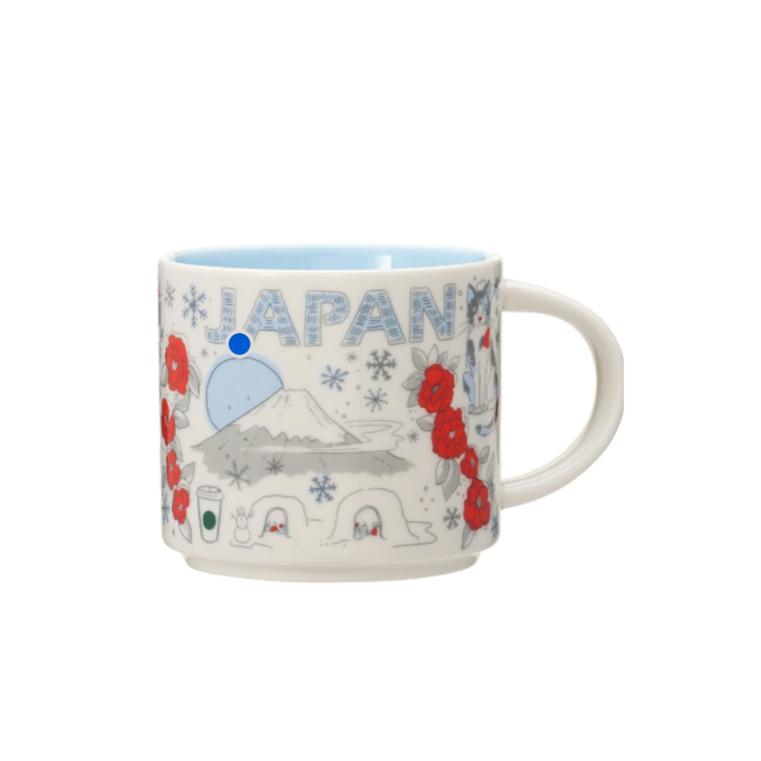 Starbucks Japan “Been There Series” Mug 414ml (14.5oz) – Limited Edition White Ceramic Coffee Cup