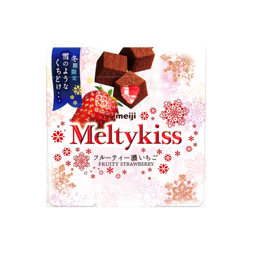 Meiji Melty Kiss Fruity Dark Strawberry 52g Chocolate | Pack of 2 | Made in Japan