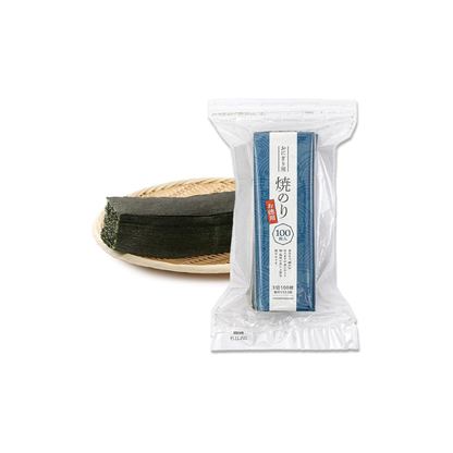 Koasa Shoji Rose, 3 Slices of Nori, For Rice Balls, 100 Pieces, Value Product, Domestic Processing