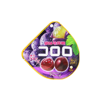 UHA Mikakuto Koro Grape, 1.7 oz (48 g) x 3 Packs