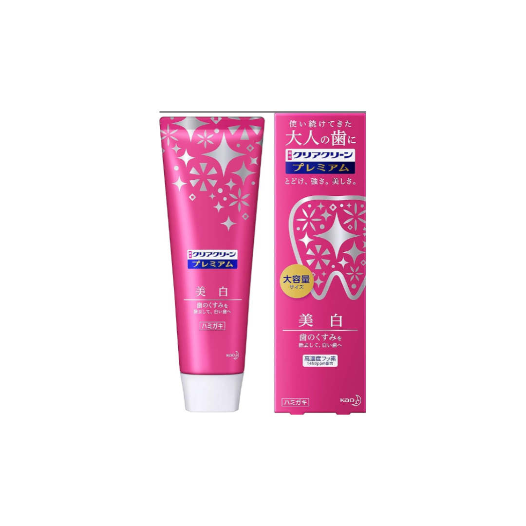 Clear Clean Premium Whitening, 5.6 oz (160 g), For Glossy, Beautiful White Teeth, High Concentration of Fluorine Formulated with 1,450 ppm, Quasi Drug, (160g)