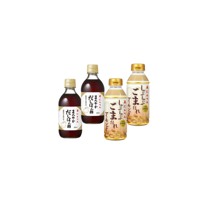 Trial Set – Niben Rice Ben, Mellow Dashi Ponzu &amp; Shabu-Shabu Almond Sauce, 4-Pack (Ponzu, Yuzu, Kombu, Sesame &amp; Almond)