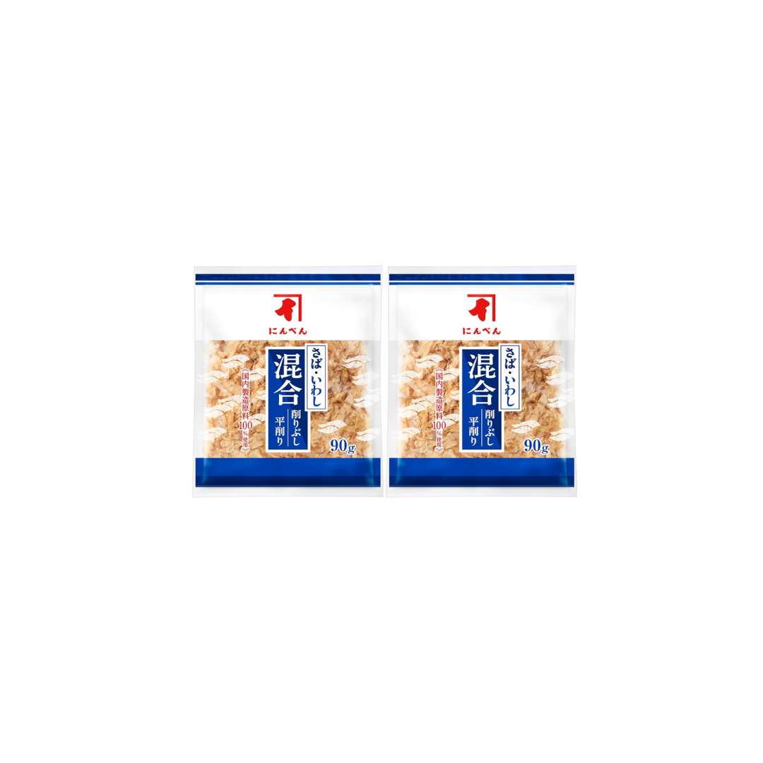 Niben Mixed Flat Shavings – Mackerel, Sardine &amp; Seafood (90 g x 2 Packs), Since 1699