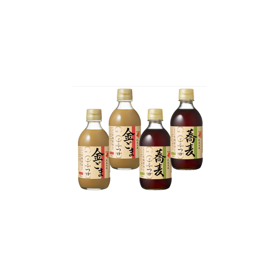 Niben Gold Tsuyu Straight Series – Buckwheat &amp; Gold Sesame, Set of 2 (4 Bottles Total, 300 ml Each), Since 1699