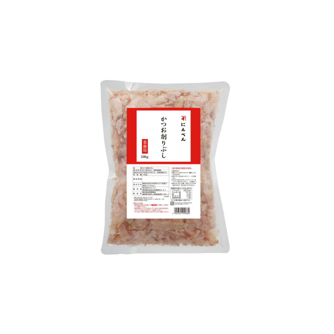 Niben Commercial Bonito Flat Shavings – Katsuobushi, Large Capacity 100 g, Bonito Flavor for Broth, Since 1699