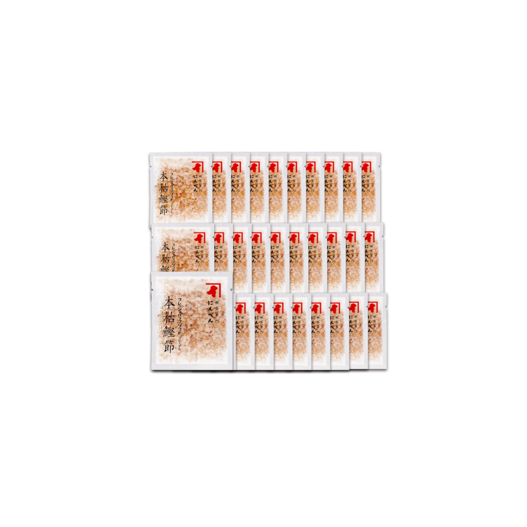 Niben Fresh Pack Soft Premium Katsuobushi – Shaved Bonito Flakes, 1.5 g x 30 Individually Packaged Bags, Large Capacity