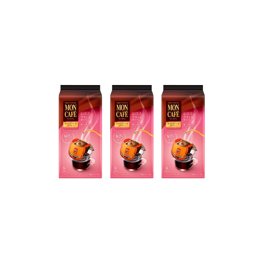 Mon Café Caffeinated Drip Coffee – 8 Bags × 3 Packs (24 Bags)