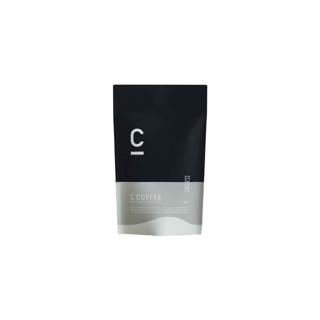 C COFFEE Latte Charcoal Cleanse Diet Coffee – Cafe Latte Flavor, 3.5 oz (100 g)