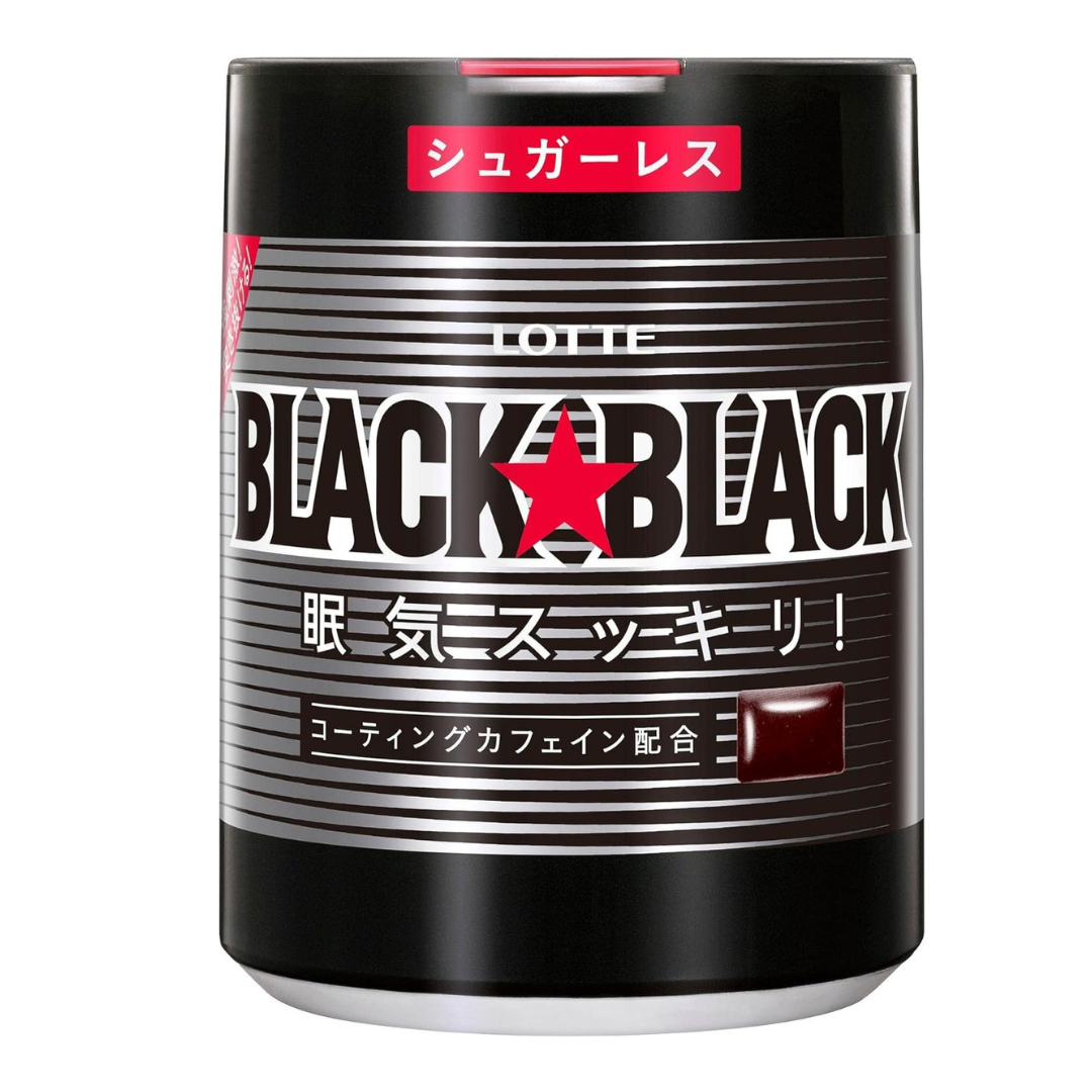 Lotte Black Black Gum One Push Bottle 140g | Made in Japan