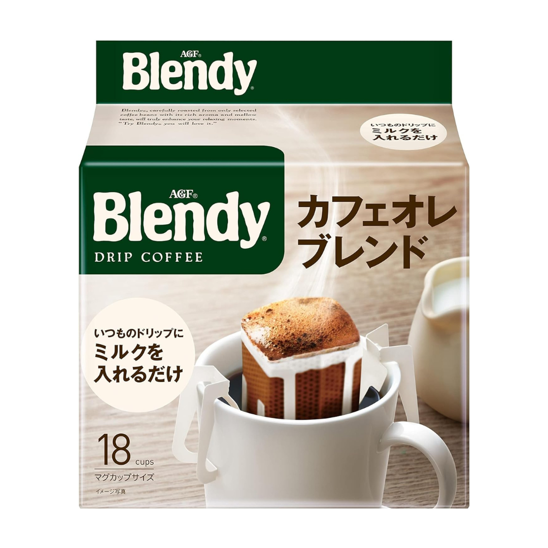 AGF Blendy Regular Coffee Drip Pack Cafe au Lait Blend 18 Bags
