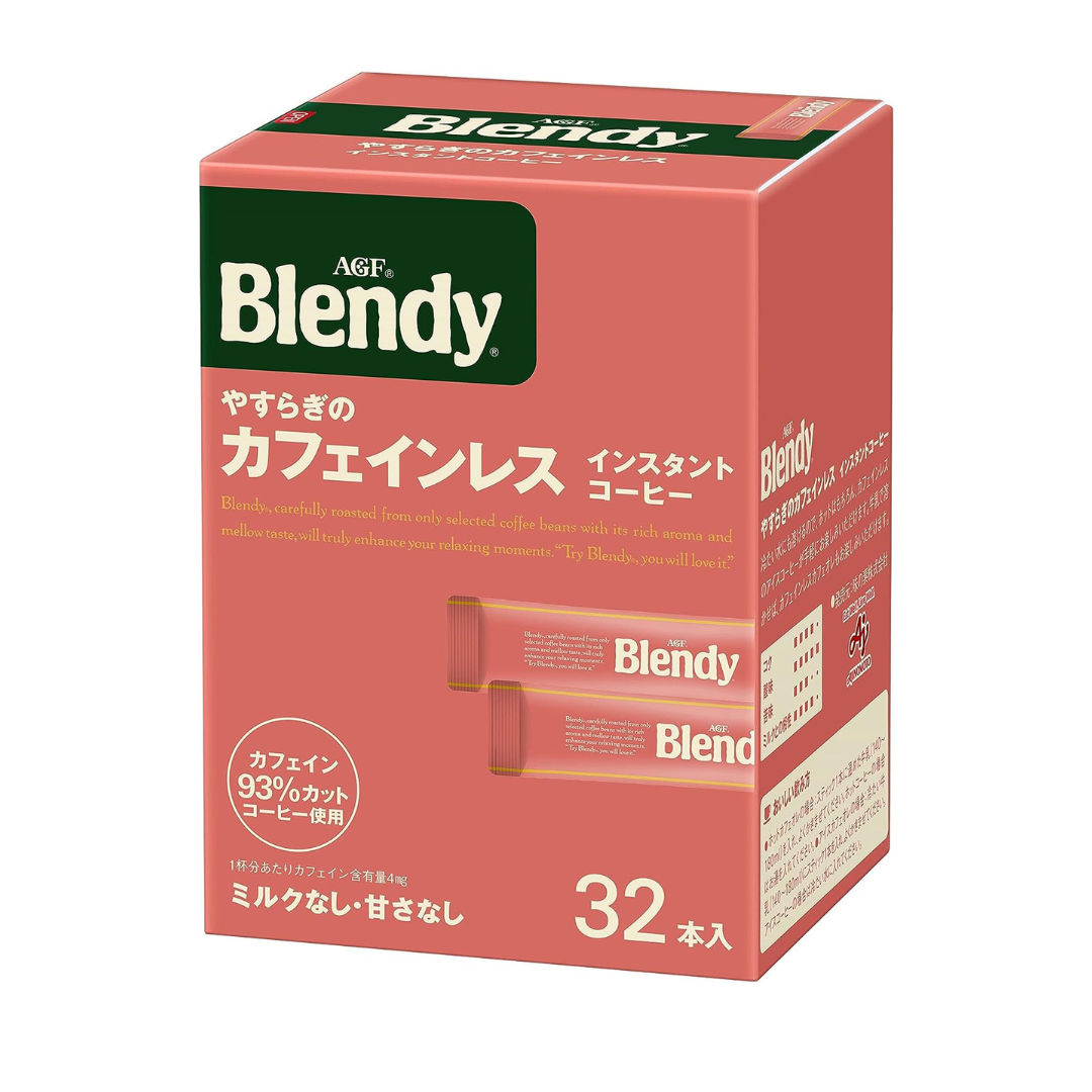 AGF Blendy Stick Black Peaceful Decaffeinated 32 Sticks [Stick Coffee] [Soluble in Water]