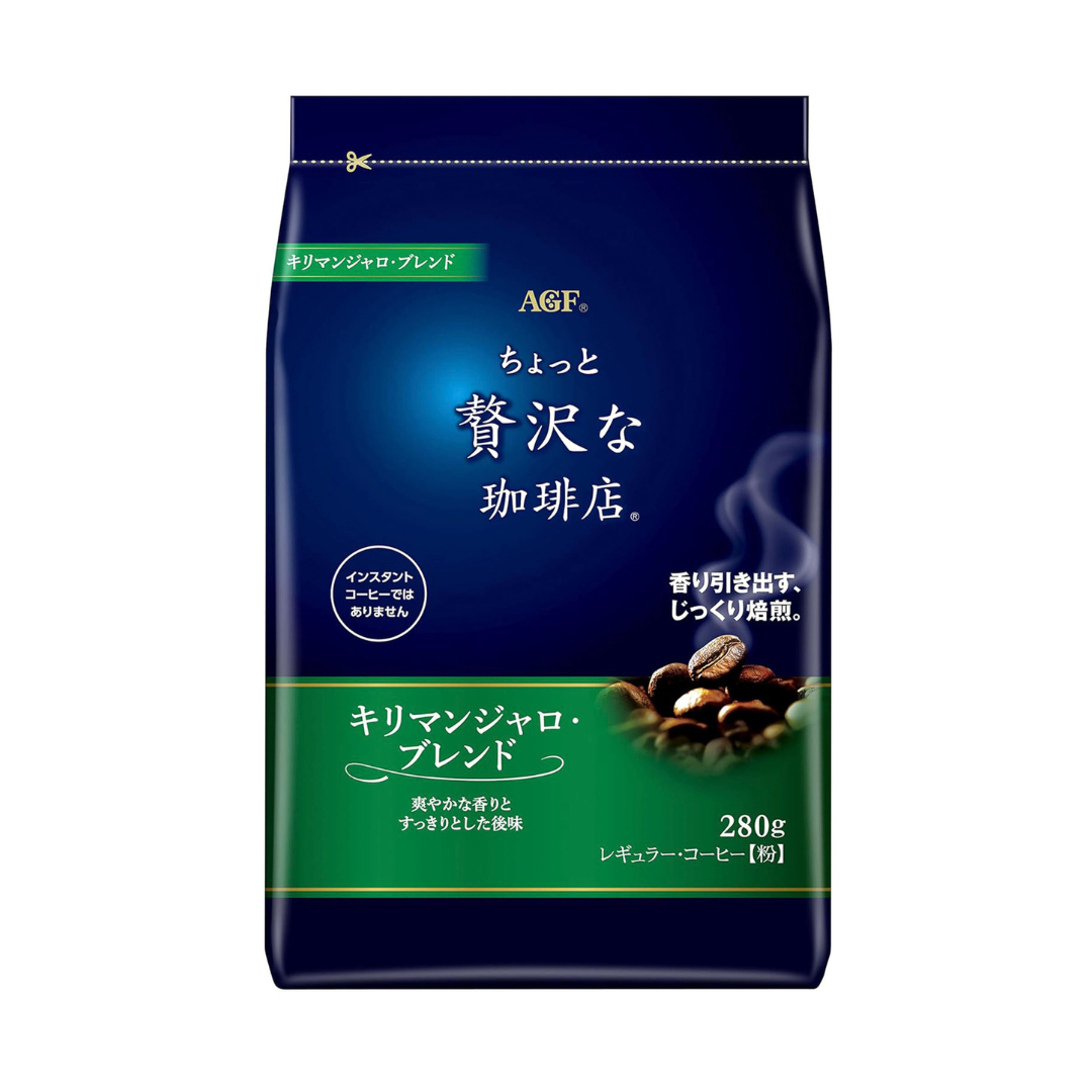 AGF A Little Luxurious Coffee Shop Regular Kilimanjaro Blend Powder | Made in Japan | Japanese Coffee Powder
