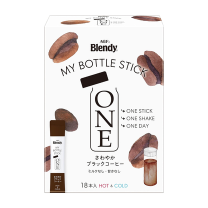 AGF Blendy My Bottle Stick One Refreshing Black Coffee 18 Sticks [Stick Coffee] [For water bottles] | Made in Japan