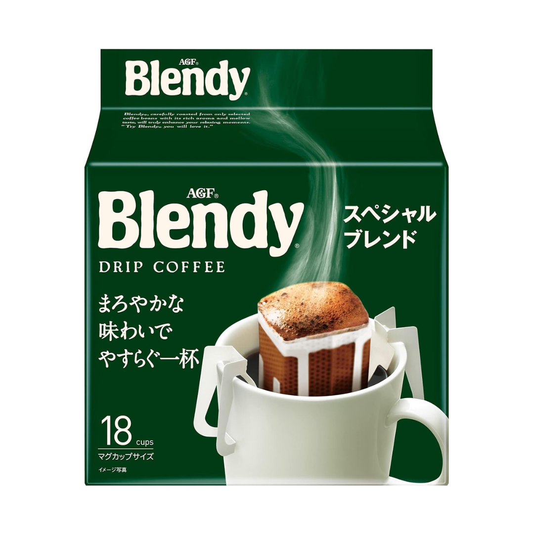 AGF Blendy Regular Coffee Drip Pack Special Blend 18 Bags | Made in Japan | Japanese Drip Coffee