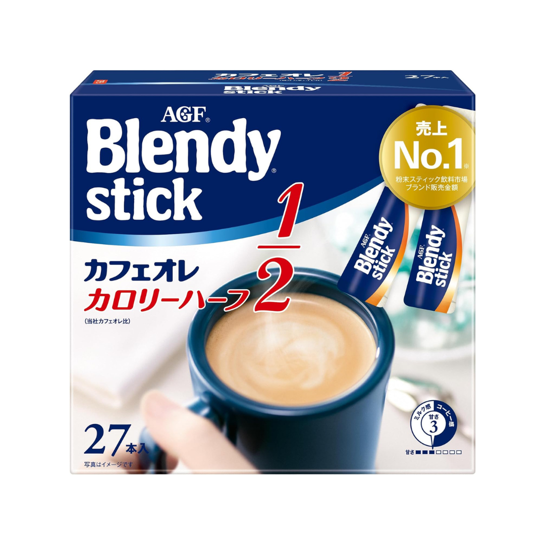 AGF Blendy Stick Cafe au Lait Half Calorie 27 Sticks | Made in Japan