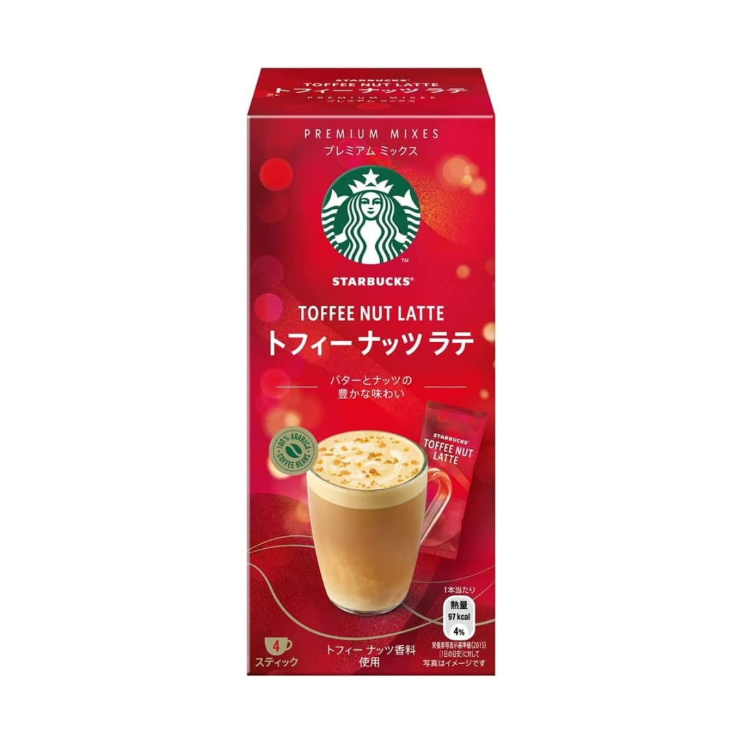 Starbucks Premium Mix Toffee Nut Latte Instant 4 Sachets Inside Pack | Japan Import
