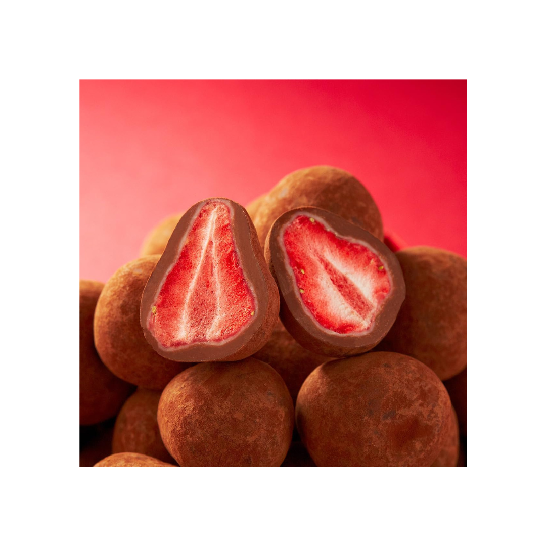 Kobe Franz Kobe Strawberry Truffle Cacao Sweets | Whole Strawberry Inside Each Piece | Made in Japan