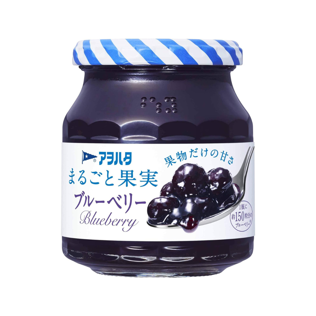 Aohata Sugar-free Whole Fruit Blueberry Jam 250g | Made in Japan