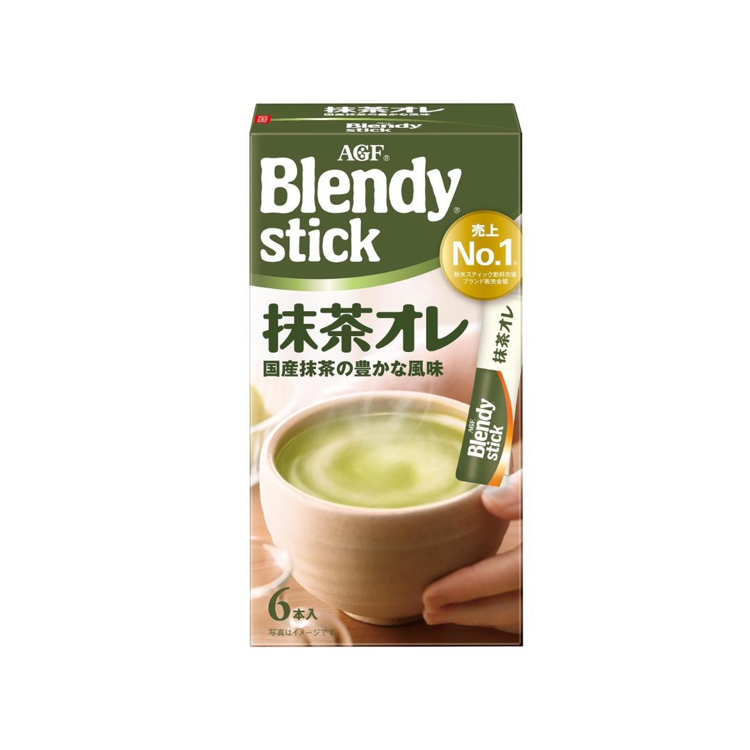 AGF Blendy Stick Matcha Au Lait 6 Sticks | Pack of 2 | Made in Japan