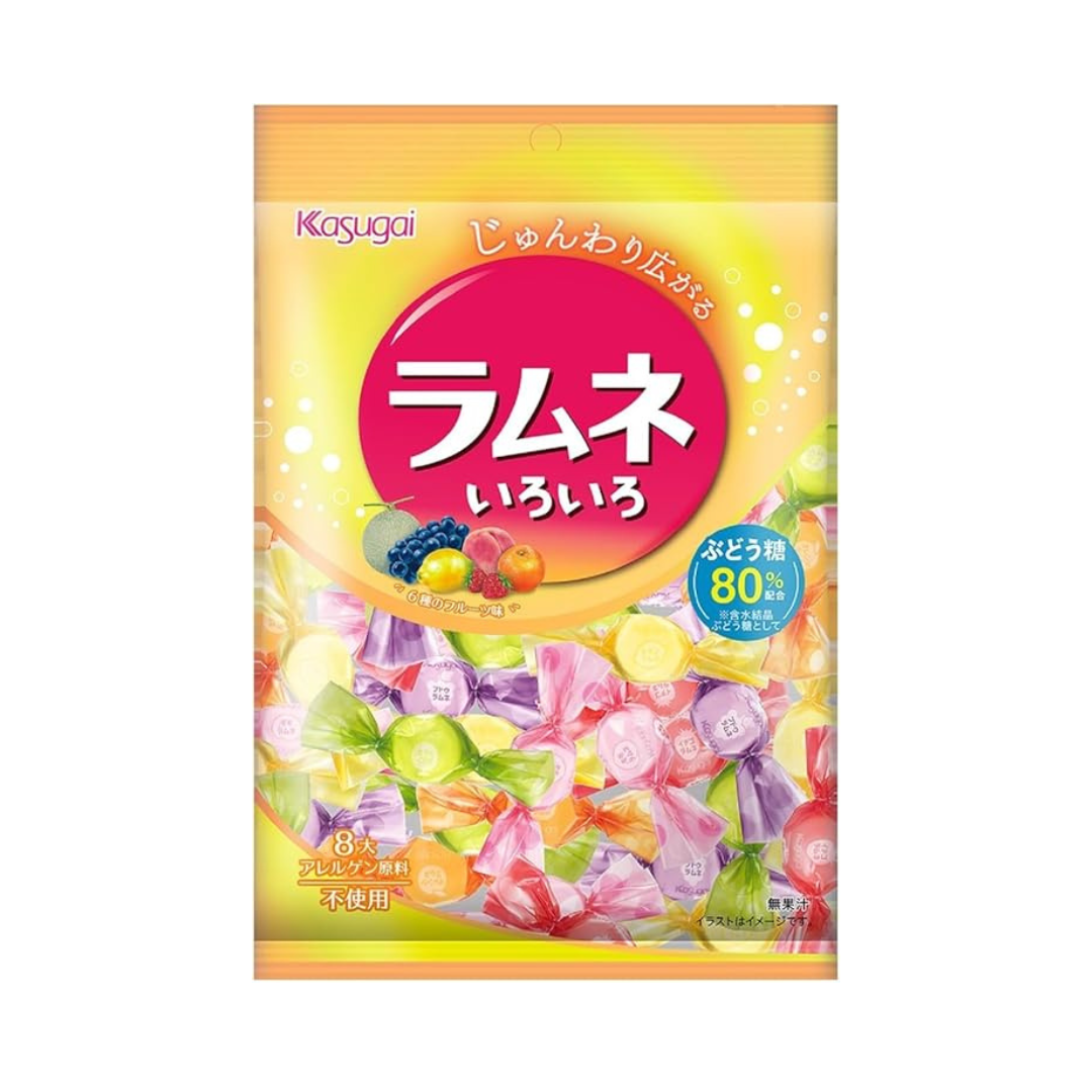 Kasugai Seika N Ramune Variety Hard Candies (80g) | Pack of 3 | Made in Japan