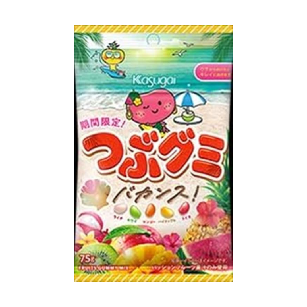 Kasugai Seika Tsuzu Gummy Vacation Candy (75 g) | Pack of 3 | Made in Japan