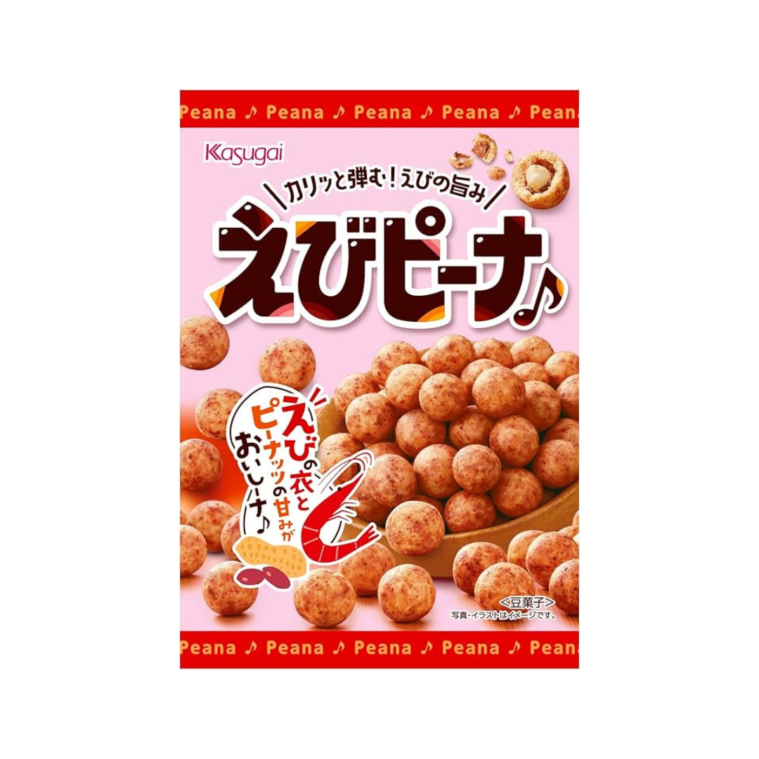 Kasugai Seika S Shrimp Peana Crispy Peanuts  (89 g) | Pack of 3 | Made in Japan