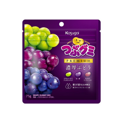 Kasugai Seika Tsuzu Gummy Premium Rich Grapes Candy (75 g) | Pack of 3 | Made in Japan