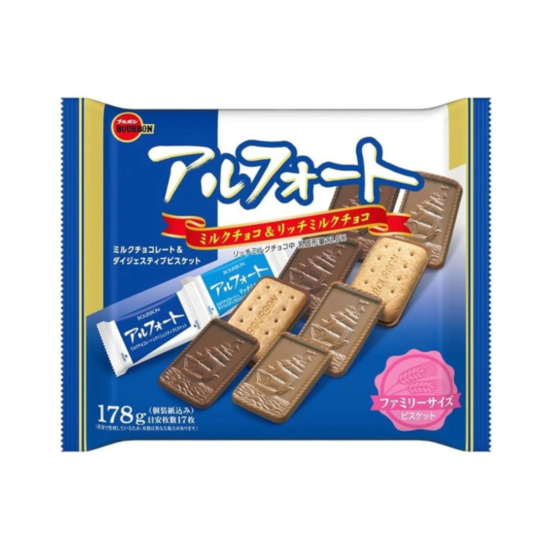 Bourbon Alfort Mini Biscuits Family Size 178g | Made in Japan