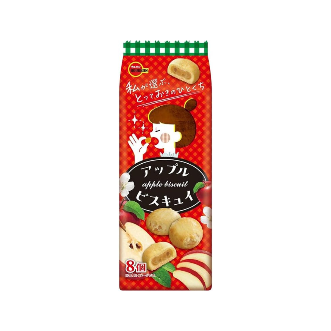 Bourbon Apple Biscuit 8 Pcs 100g | Pack of 2 | Made in Japan