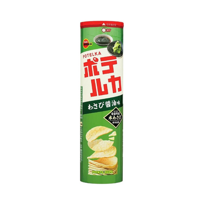 Bourbon Potelka Wasabi Soy Sauce Flavor 90g | Pack of 3 | Made in Japan