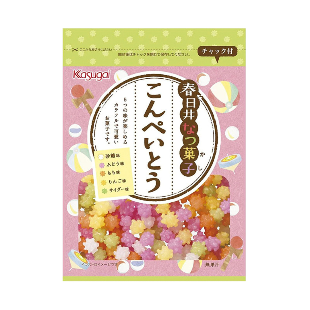 Kasugai Seika F Konpeito 85g (Flavors: Sugar, Grape, Peach, Apple, Cider)