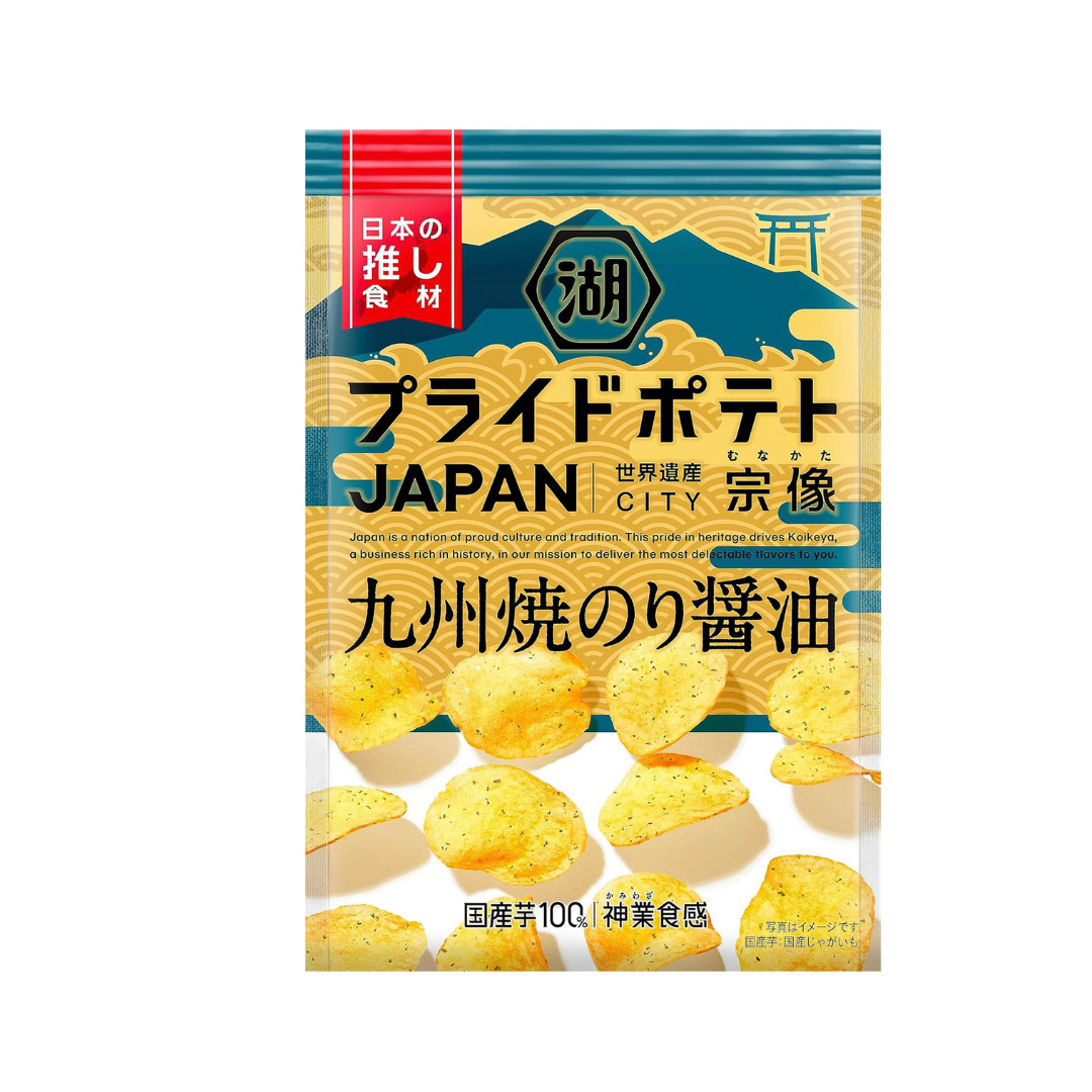 Koikeya Pride Potato Japan Kyushu Yaki Nori Soy Sauce Munakata 53g