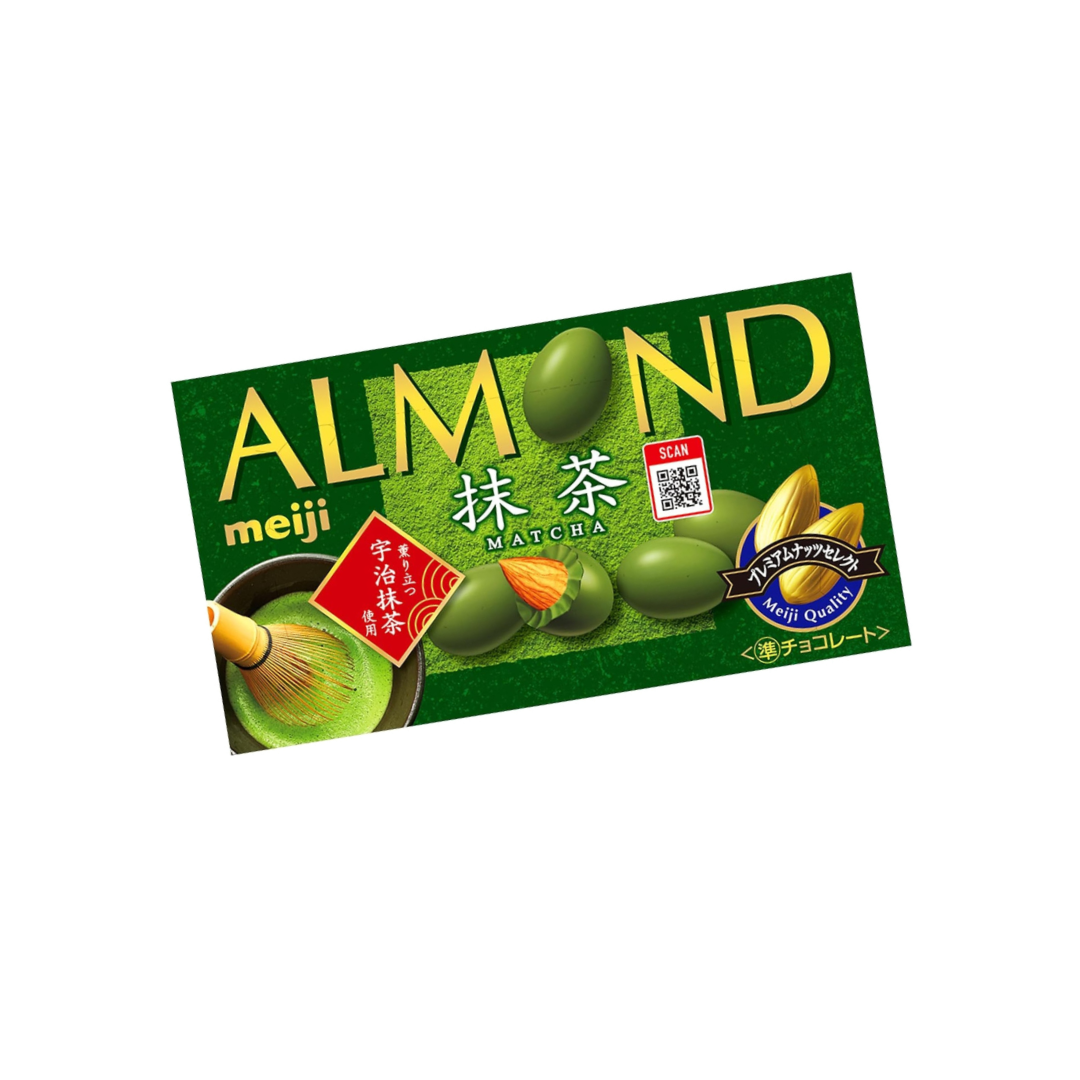 Meiji Almond Chocolate Matcha 58g | Pack of 2 | Made in Japan