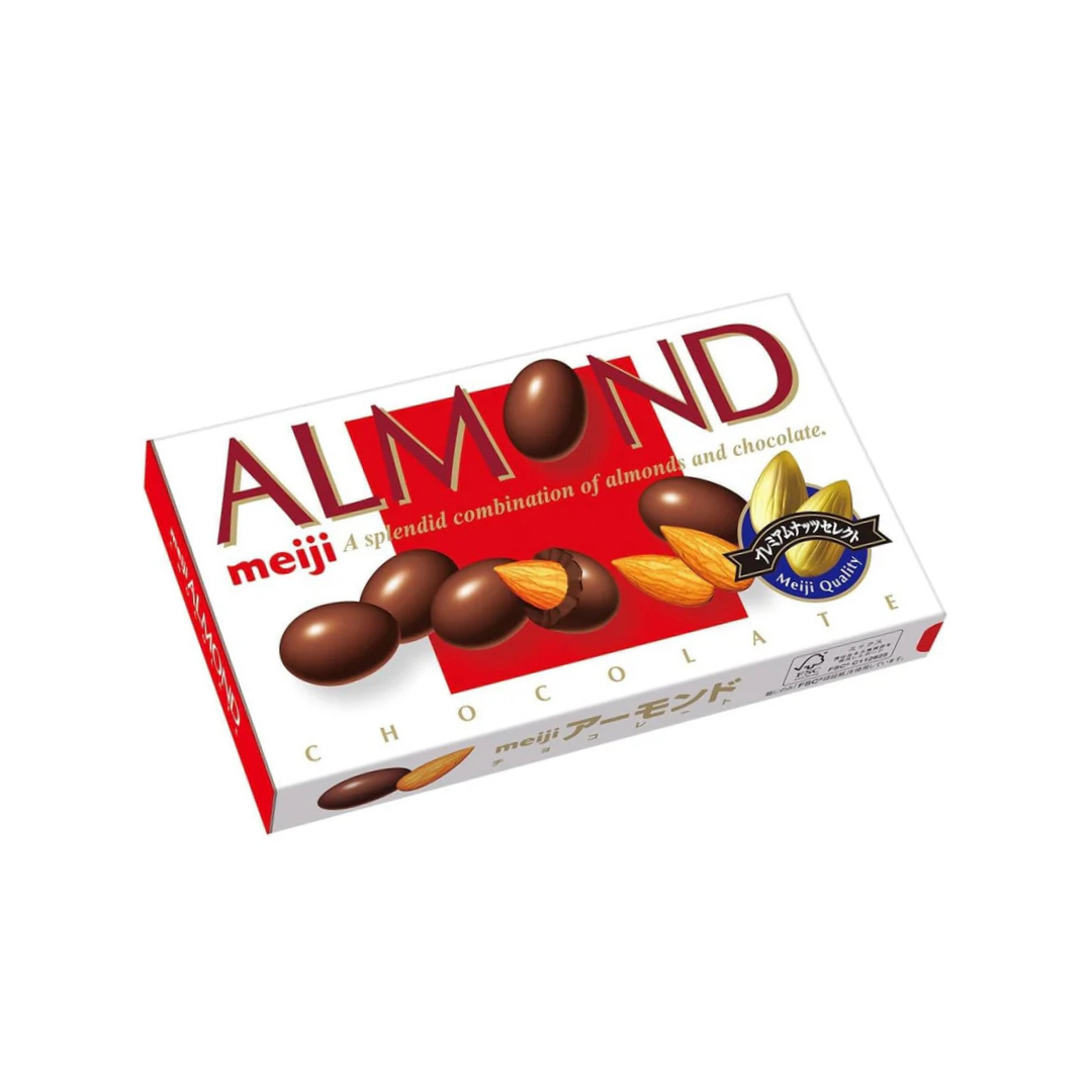Meiji Almond Chocolate 79g | Pack of 2 | Made in Japan | Japanese Chocolate