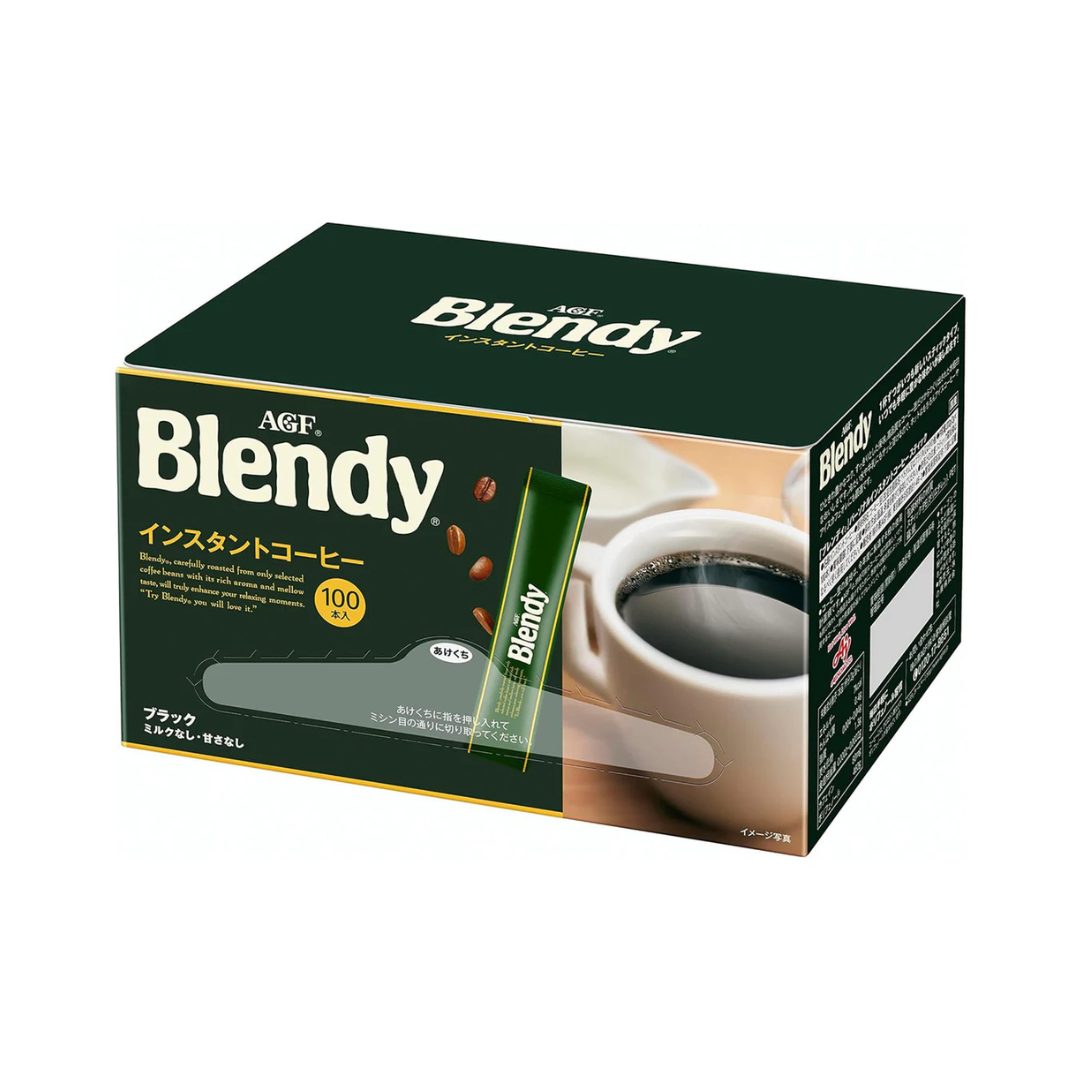 AGF Blendy Stick Black Instant Coffee 100 Sticks | Made in Japan | Instant Coffee