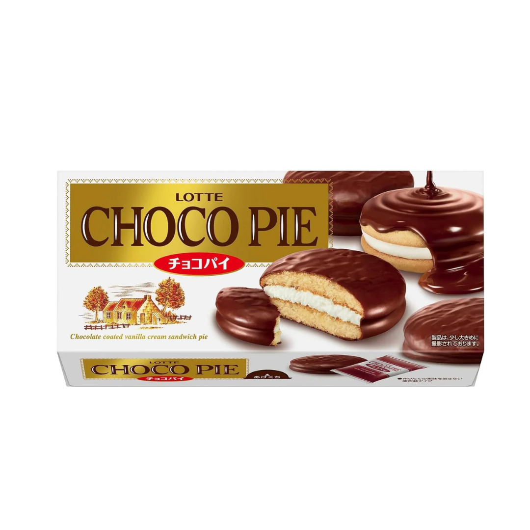 Lotte Choco Pie 1 Box | 6 Pieces In Box | Made in Japan | Japanese Sweets