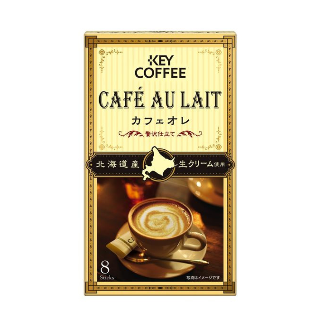 Key Coffee Cafe au Lait Luxury 8 sticks | Pack Of 2 | Made In Japan